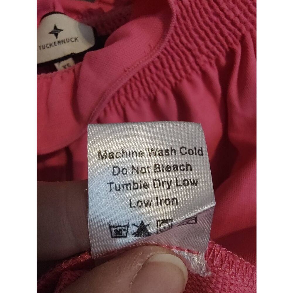 Tuckernuck Women's Size XS Pink Ruffled Hem Long Sleeve Blouse Top - Picture 4 of 5